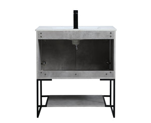 Elegant Lighting - VF42030CG - Single Bathroom Vanity - Gerard - Concrete Grey