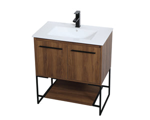 Elegant Lighting - VF42030WB - Single Bathroom Vanity - Gerard - Walnut Brown