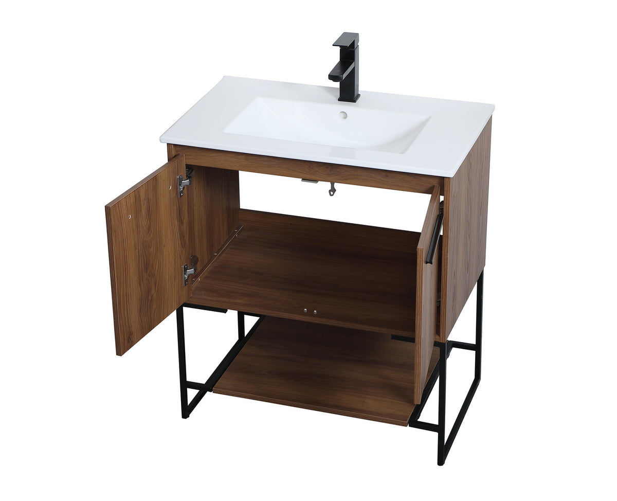 Elegant Lighting - VF42030WB - Single Bathroom Vanity - Gerard - Walnut Brown