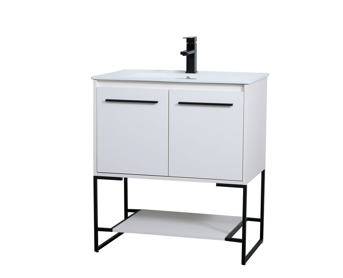 Elegant Lighting - VF42030WH - Single Bathroom Vanity - Gerard - White