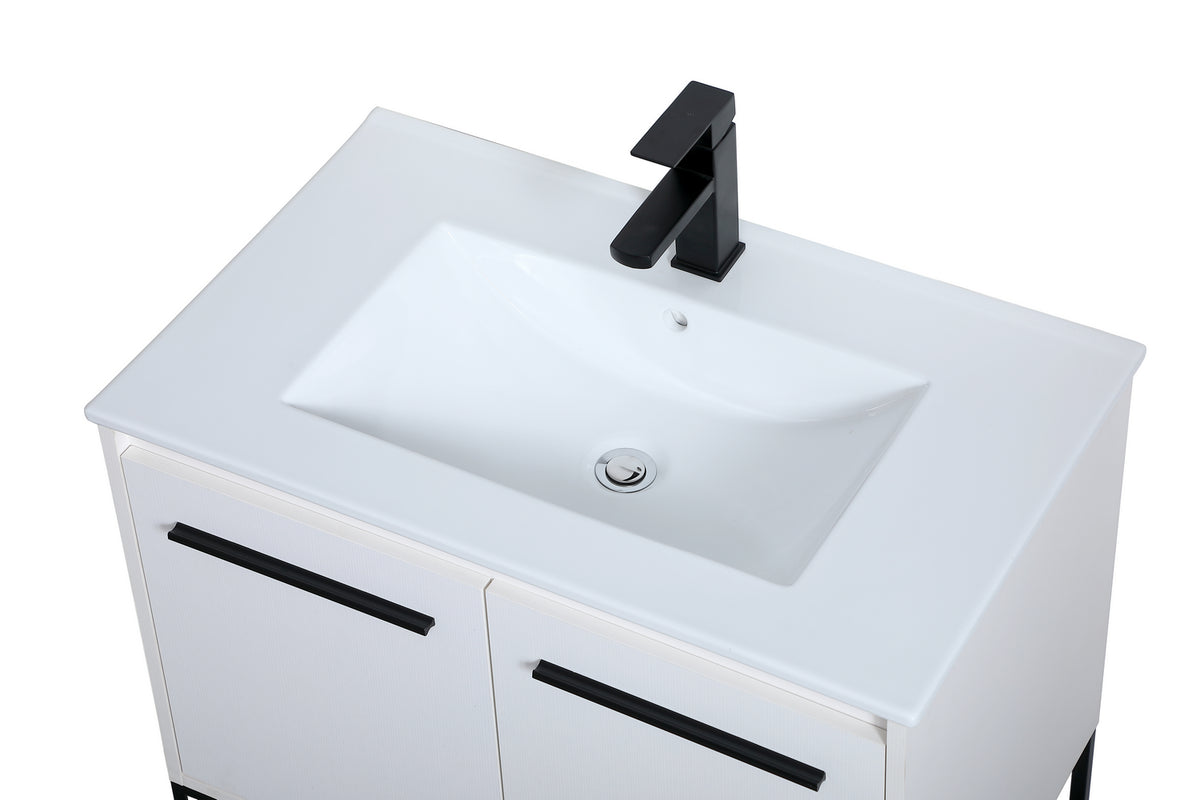 Elegant Lighting - VF42030WH - Single Bathroom Vanity - Gerard - White