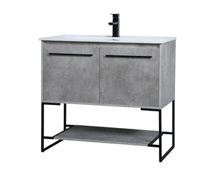 Elegant Lighting - VF42036CG - Single Bathroom Vanity - Gerard - Concrete Grey