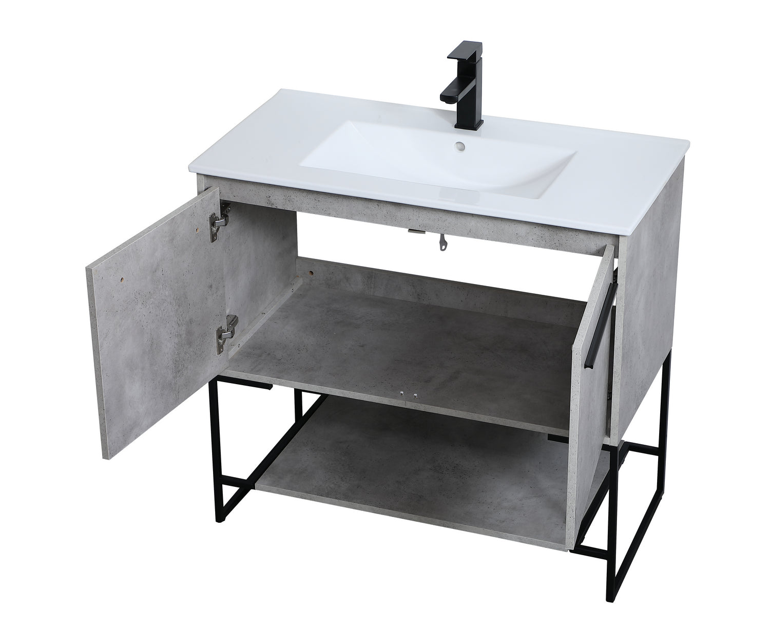 Elegant Lighting - VF42036CG - Single Bathroom Vanity - Gerard - Concrete Grey