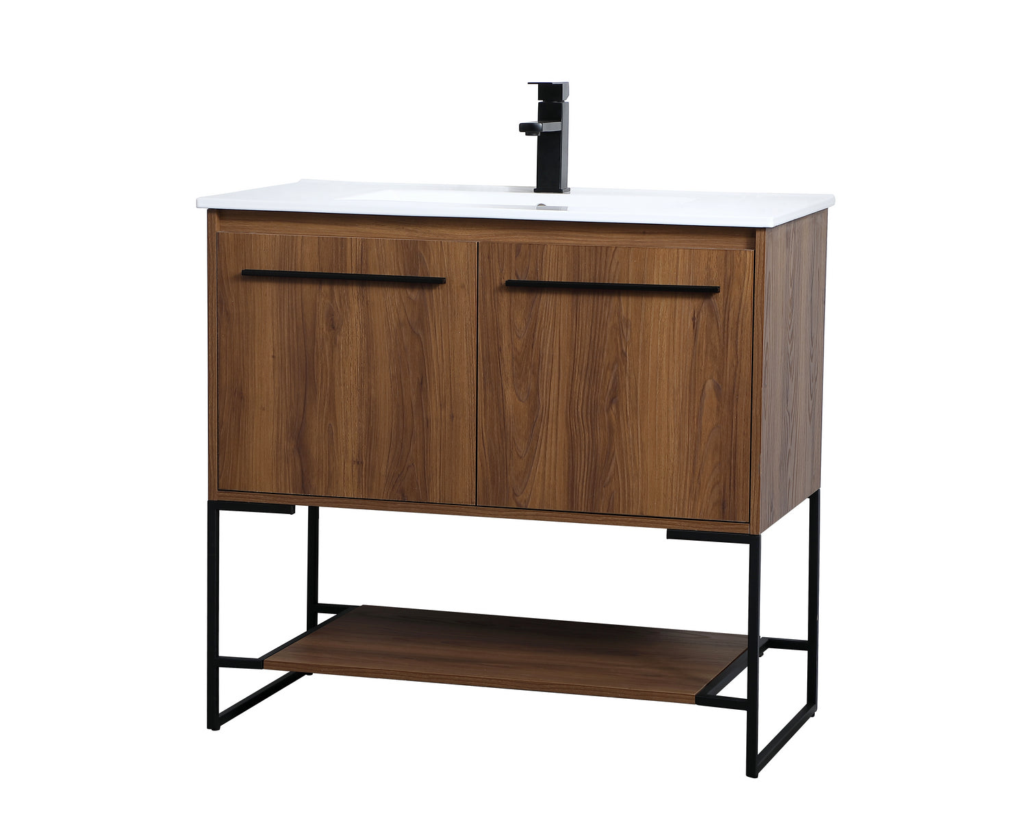 Elegant Lighting - VF42036WB - Single Bathroom Vanity - Gerard - Walnut Brown