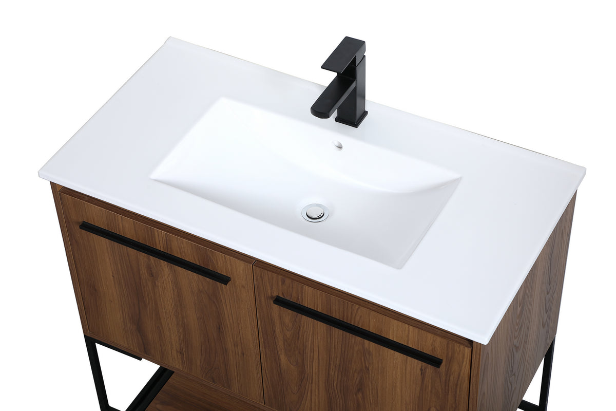 Elegant Lighting - VF42036WB - Single Bathroom Vanity - Gerard - Walnut Brown