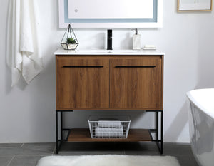 Elegant Lighting - VF42036WB - Single Bathroom Vanity - Gerard - Walnut Brown
