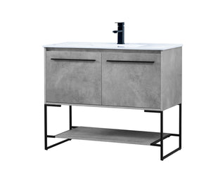 Elegant Lighting - VF42040CG - Single Bathroom Vanity - Gerard - Concrete Grey