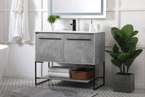 Elegant Lighting - VF42040CG - Single Bathroom Vanity - Gerard - Concrete Grey