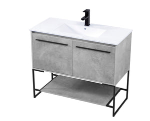 Elegant Lighting - VF42040CG - Single Bathroom Vanity - Gerard - Concrete Grey