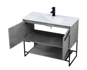 Elegant Lighting - VF42040CG - Single Bathroom Vanity - Gerard - Concrete Grey