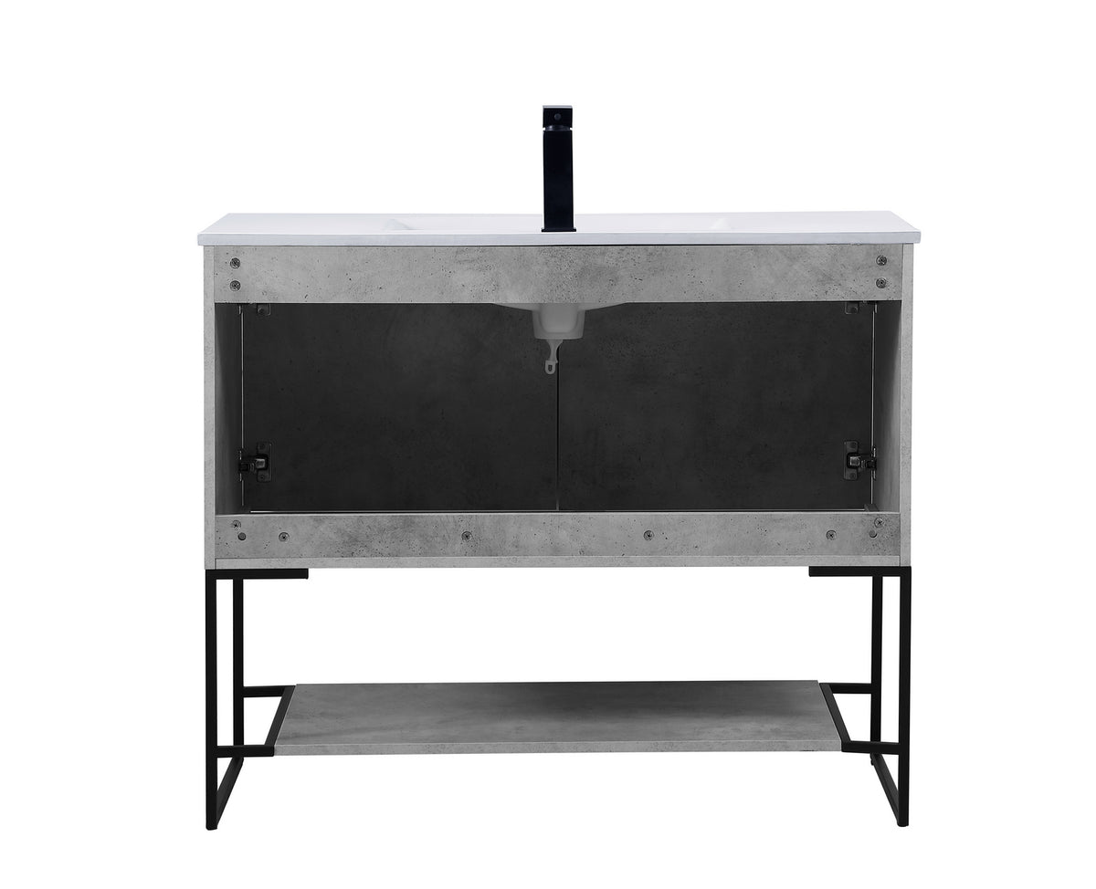 Elegant Lighting - VF42040CG - Single Bathroom Vanity - Gerard - Concrete Grey