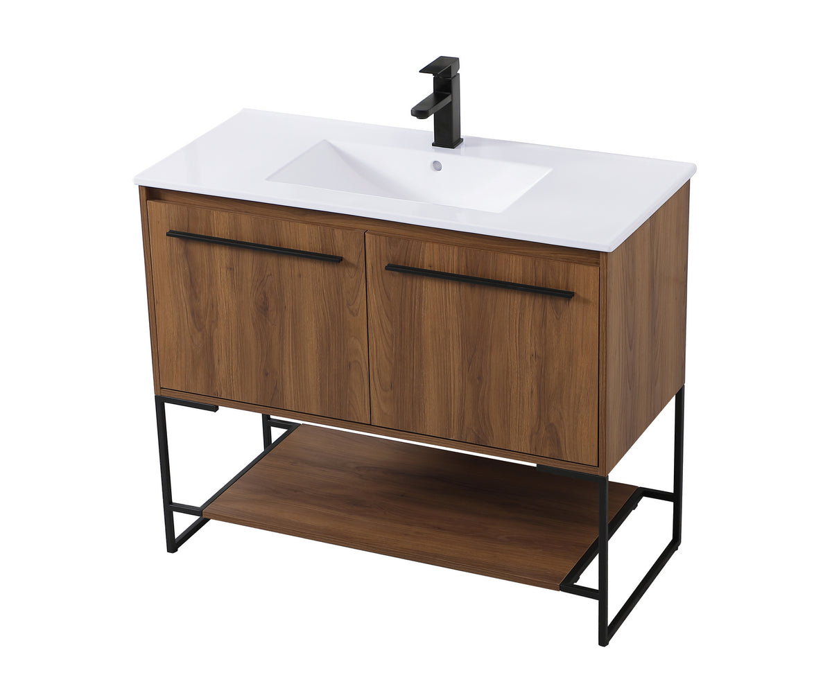 Elegant Lighting - VF42040WB - Single Bathroom Vanity - Gerard - Walnut Brown