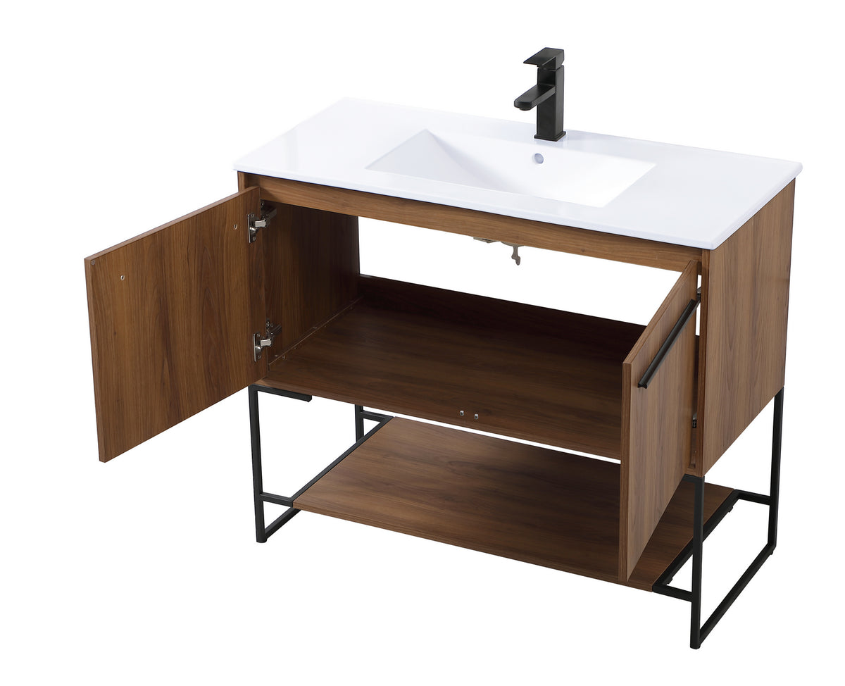 Elegant Lighting - VF42040WB - Single Bathroom Vanity - Gerard - Walnut Brown