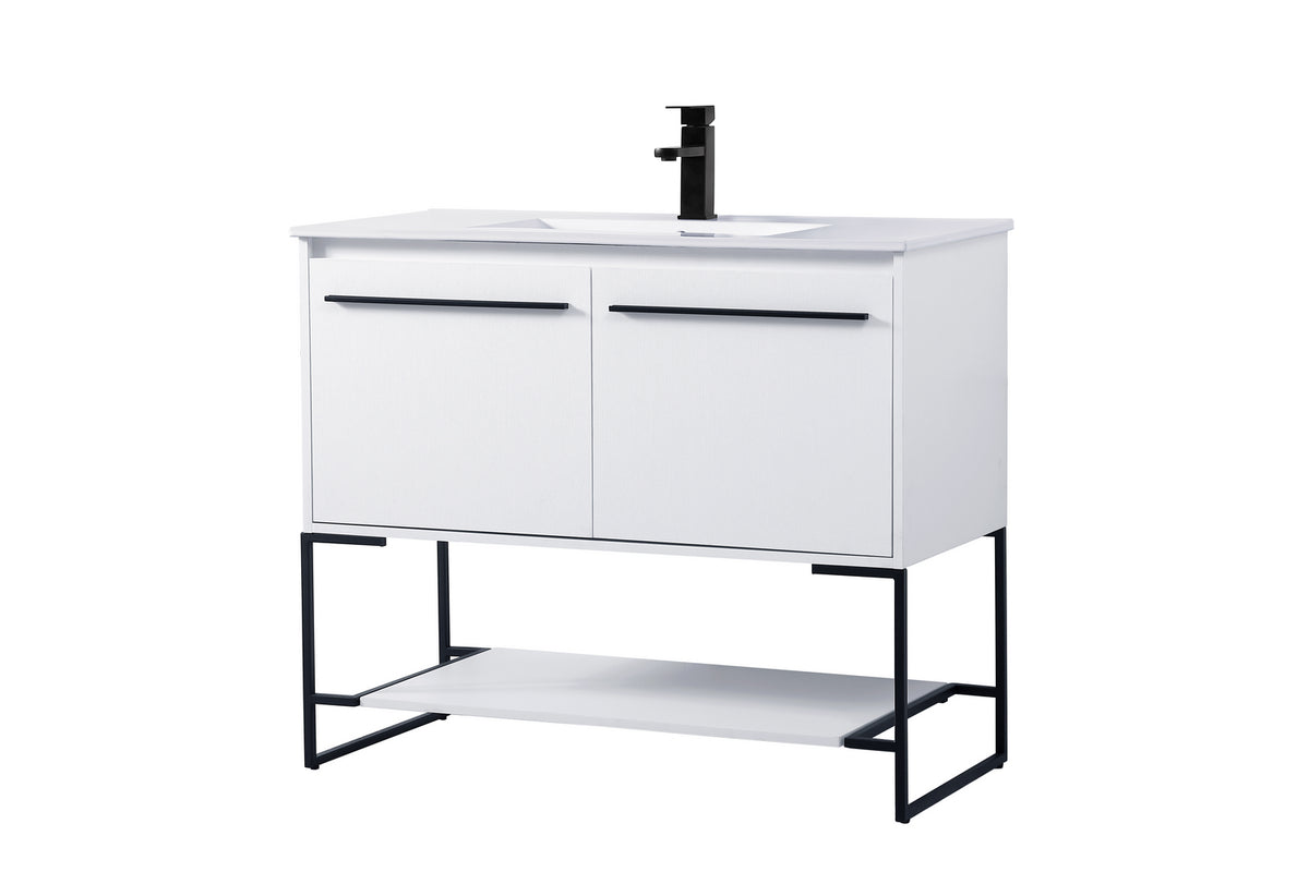 Elegant Lighting - VF42040WH - Single Bathroom Vanity - Gerard - White