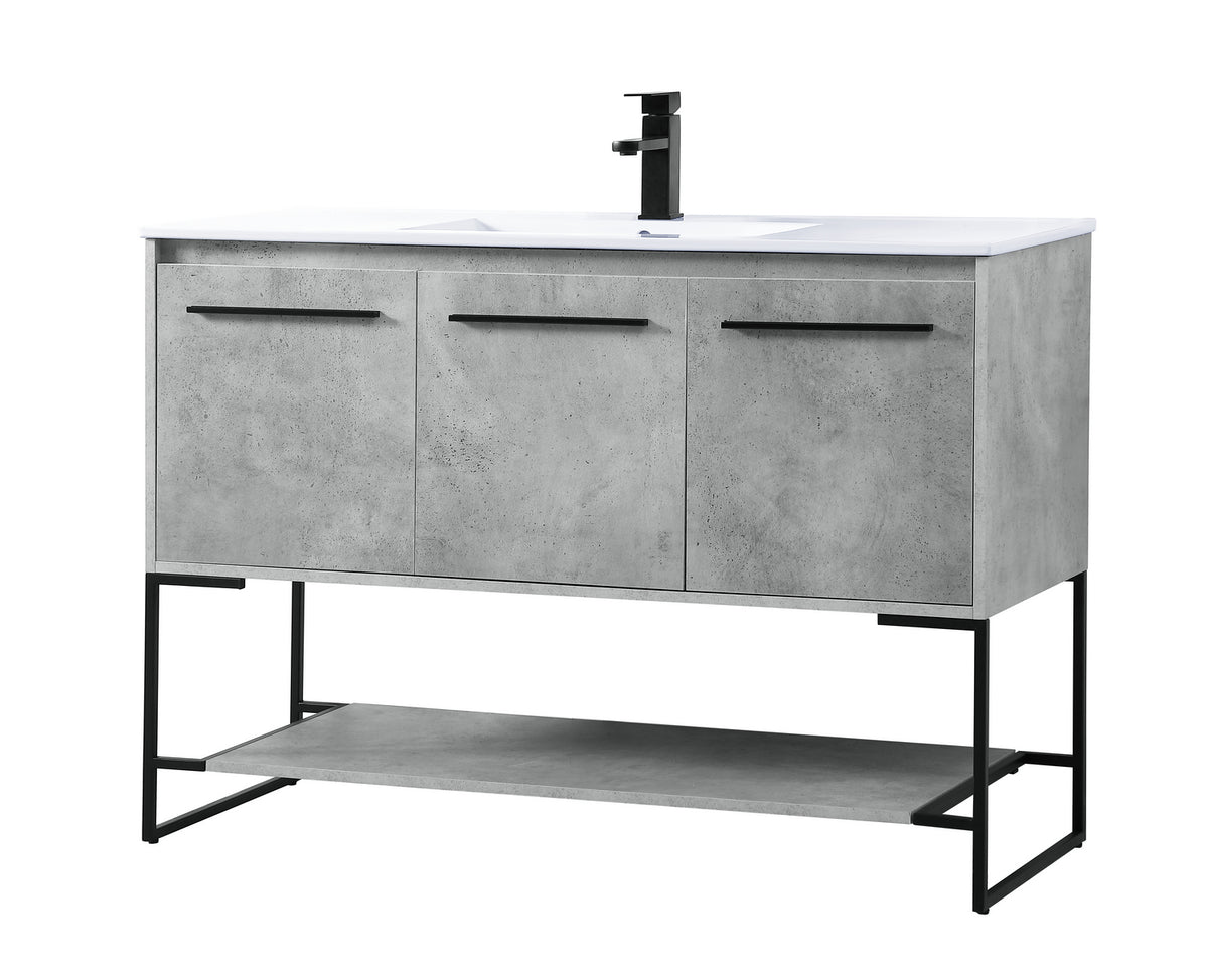 Elegant Lighting - VF42048CG - Single Bathroom Vanity - Gerard - Concrete Grey