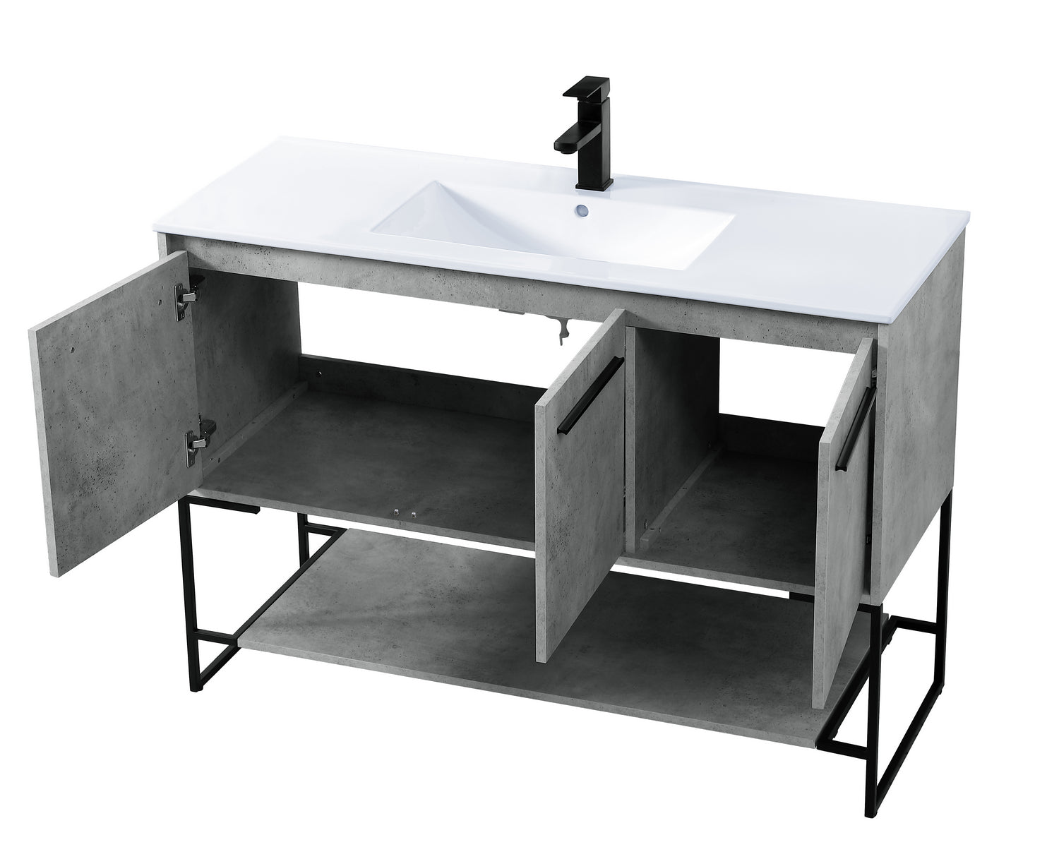 Elegant Lighting - VF42048CG - Single Bathroom Vanity - Gerard - Concrete Grey