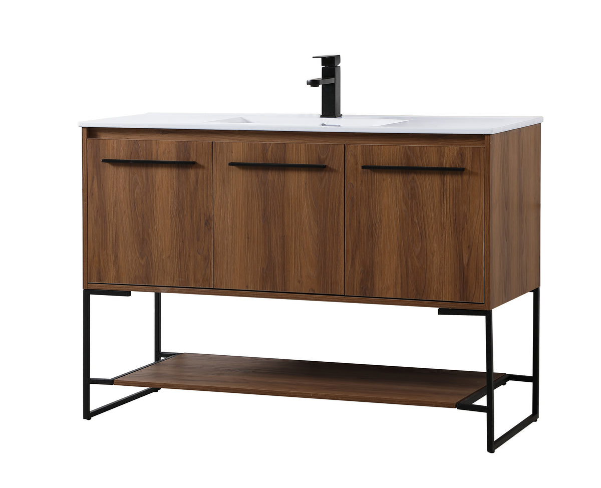 Elegant Lighting - VF42048WB - Single Bathroom Vanity - Gerard - Walnut Brown