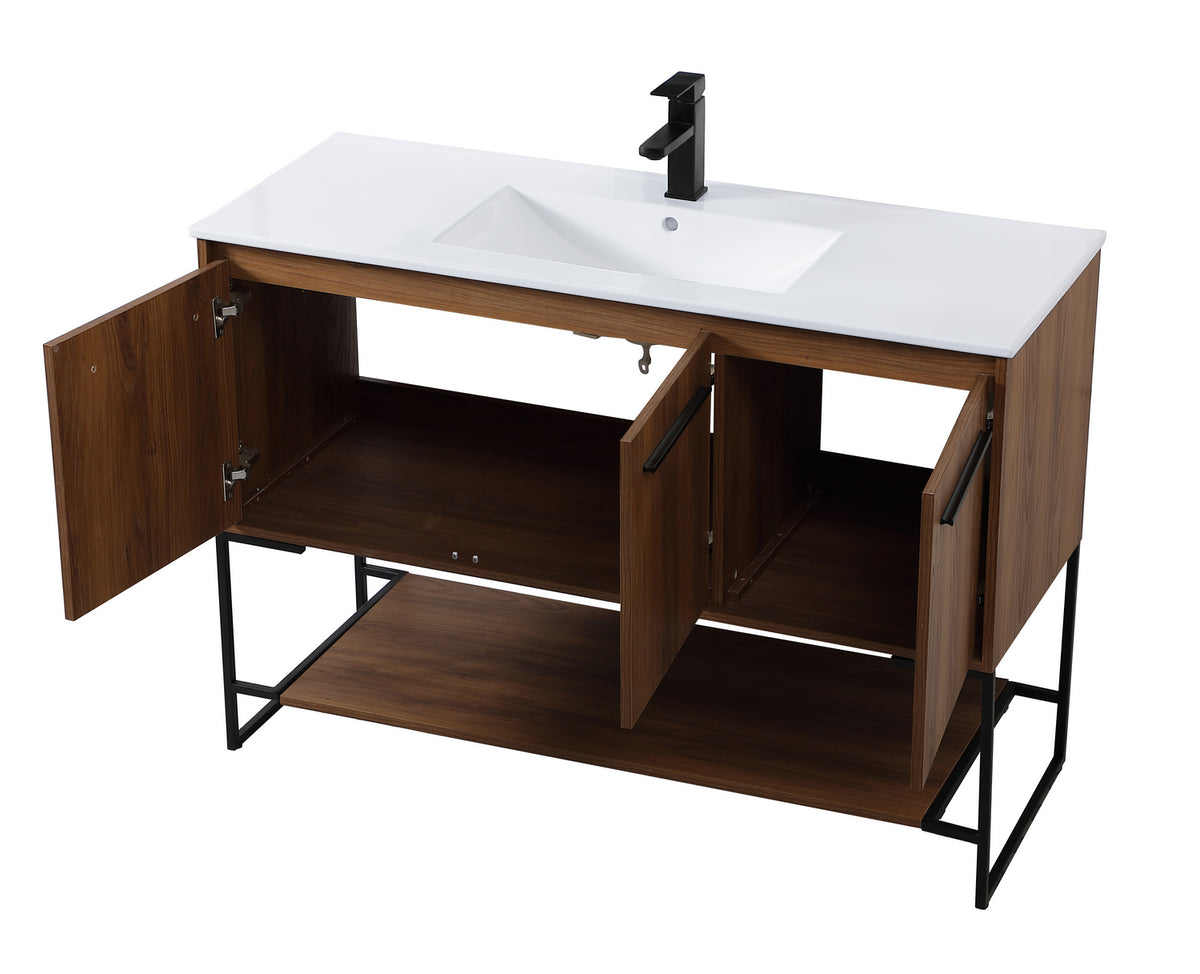 Elegant Lighting - VF42048WB - Single Bathroom Vanity - Gerard - Walnut Brown