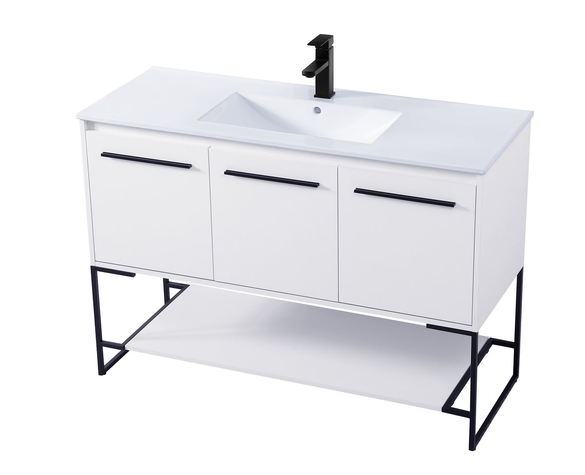 Elegant Lighting - VF42048WH - Single Bathroom Vanity - Gerard - White