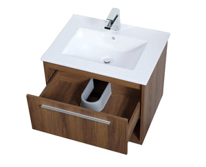 Elegant Lighting - VF43024WB - Single Bathroom Floating Vanity - Kasper - Walnut Brown