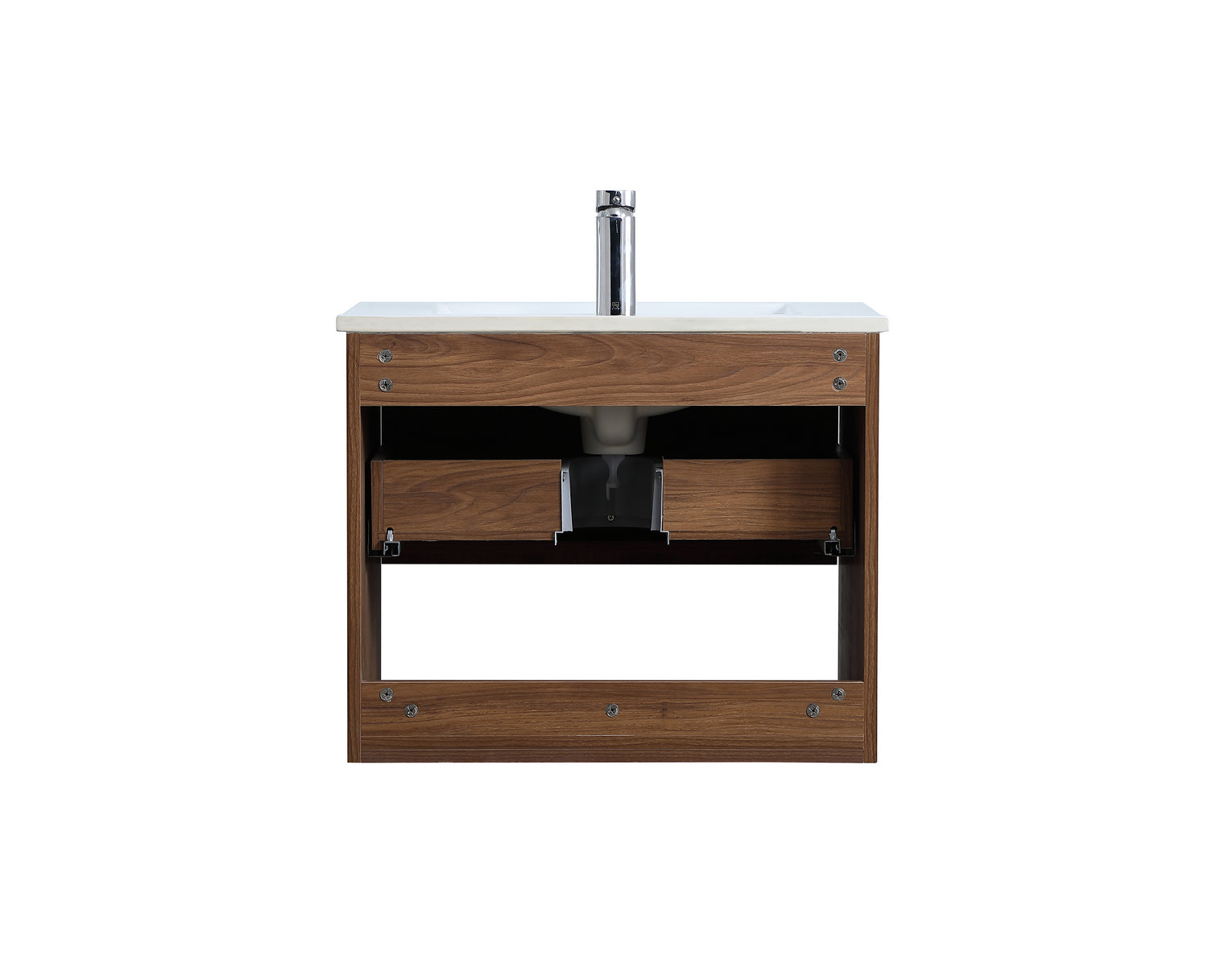 Elegant Lighting - VF43024WB - Single Bathroom Floating Vanity - Kasper - Walnut Brown