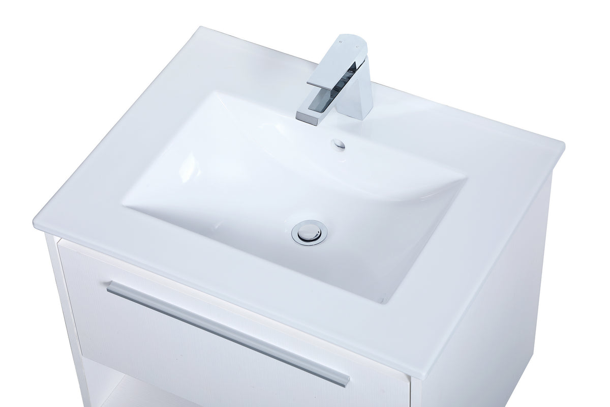 Elegant Lighting - VF43024WH - Single Bathroom Floating Vanity - Kasper - White