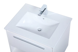 Elegant Lighting - VF43024WH - Single Bathroom Floating Vanity - Kasper - White