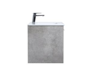 Elegant Lighting - VF43030CG - Single Bathroom Floating Vanity - Kasper - Concrete Grey