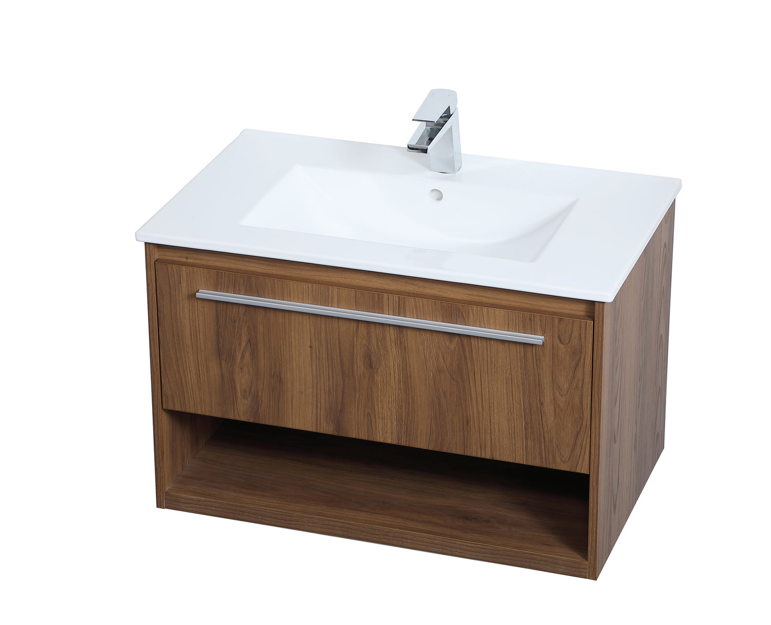 Elegant Lighting - VF43030WB - Single Bathroom Floating Vanity - Kasper - Walnut Brown