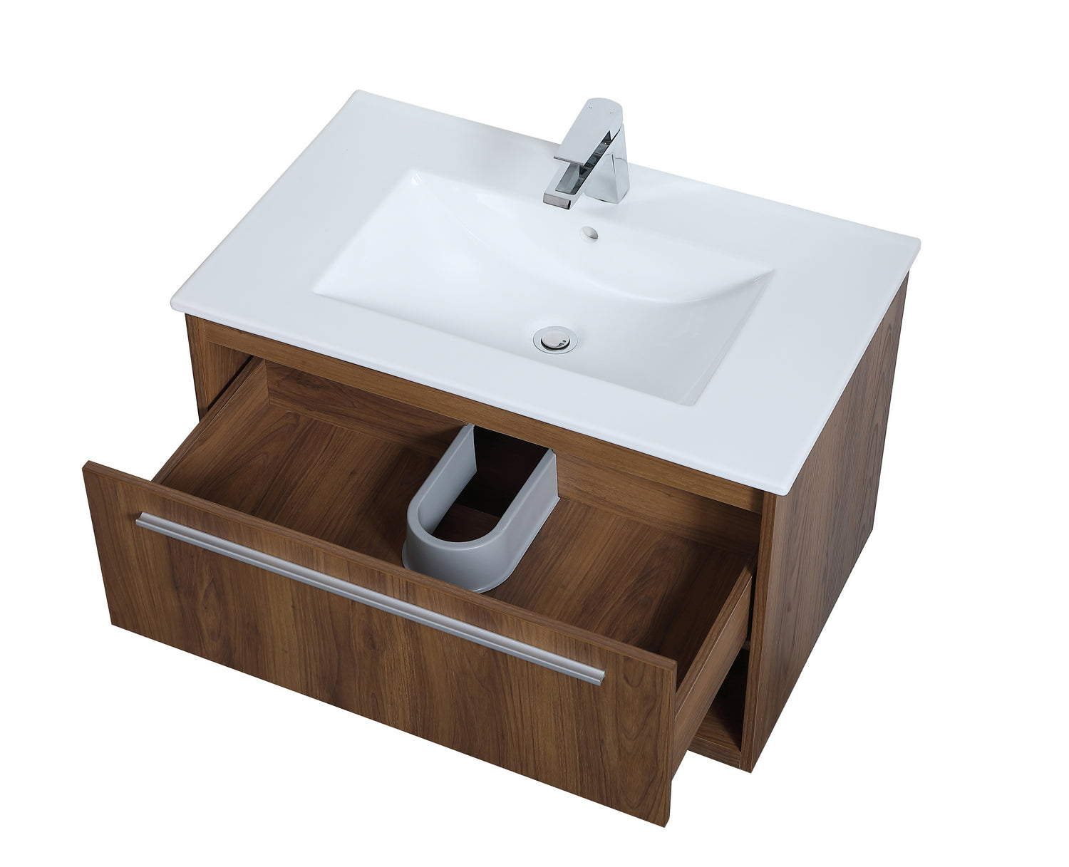 Elegant Lighting - VF43030WB - Single Bathroom Floating Vanity - Kasper - Walnut Brown