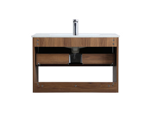 Elegant Lighting - VF43030WB - Single Bathroom Floating Vanity - Kasper - Walnut Brown