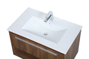 Elegant Lighting - VF43030WB - Single Bathroom Floating Vanity - Kasper - Walnut Brown