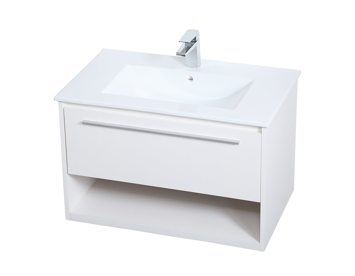 Elegant Lighting - VF43030WH - Single Bathroom Floating Vanity - Kasper - White