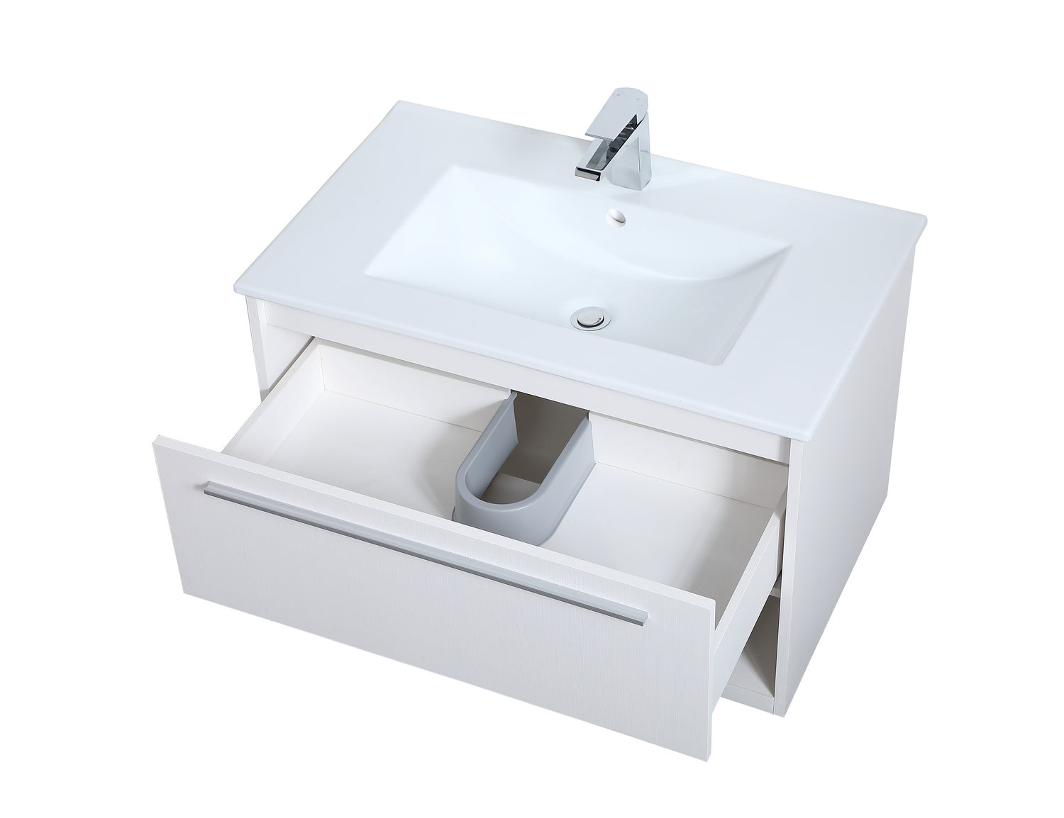 Elegant Lighting - VF43030WH - Single Bathroom Floating Vanity - Kasper - White