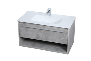 Elegant Lighting - VF43036CG - Single Bathroom Floating Vanity - Kasper - Concrete Grey