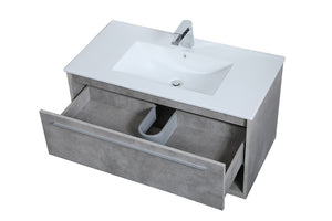 Elegant Lighting - VF43036CG - Single Bathroom Floating Vanity - Kasper - Concrete Grey