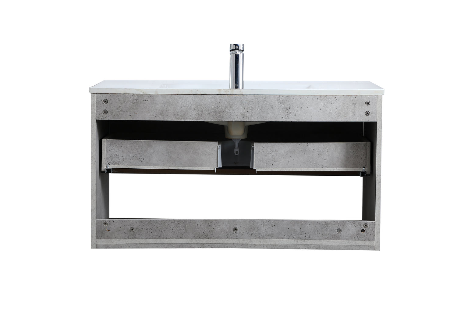 Elegant Lighting - VF43036CG - Single Bathroom Floating Vanity - Kasper - Concrete Grey