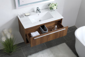 Elegant Lighting - VF43036WB - Single Bathroom Floating Vanity - Kasper - Walnut Brown