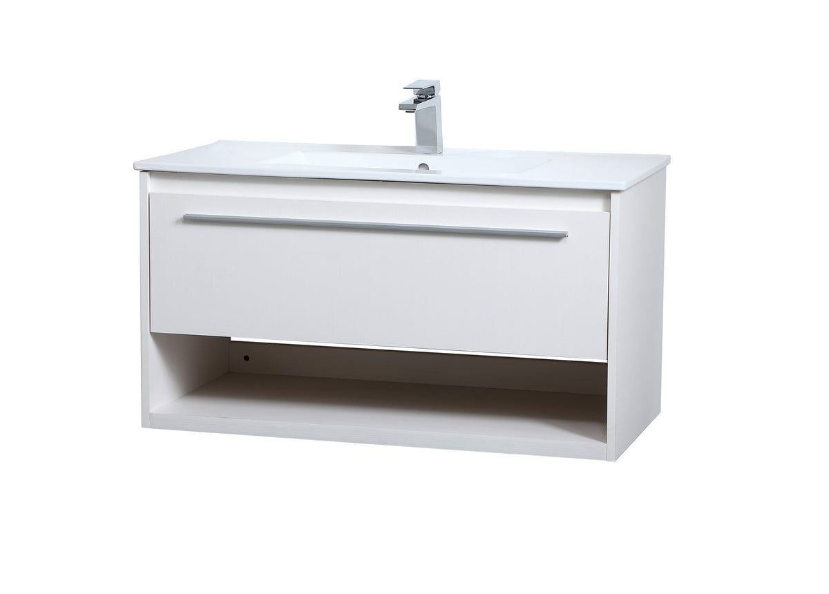 Elegant Lighting - VF43036WH - Single Bathroom Floating Vanity - Kasper - White