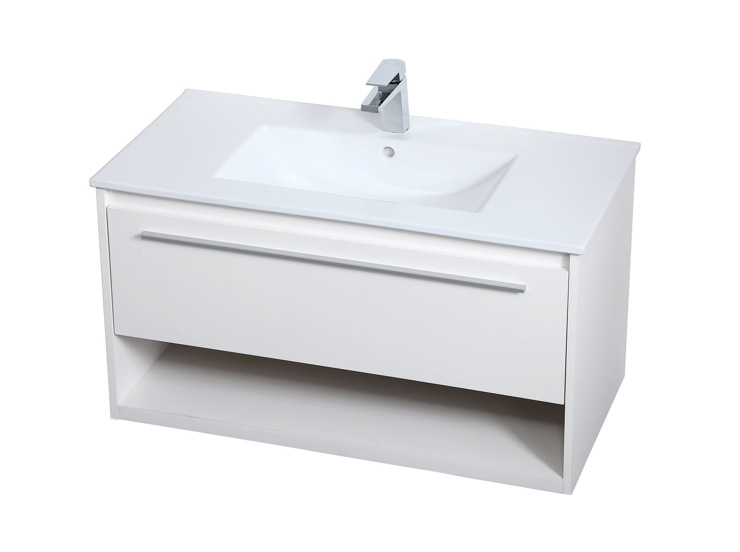 Elegant Lighting - VF43036WH - Single Bathroom Floating Vanity - Kasper - White