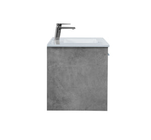 Elegant Lighting - VF43040CG - Single Bathroom Floating Vanity - Kasper - Concrete Grey