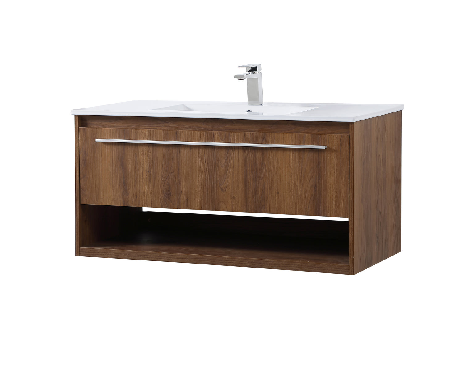 Elegant Lighting - VF43040WB - Single Bathroom Floating Vanity - Kasper - Walnut Brown