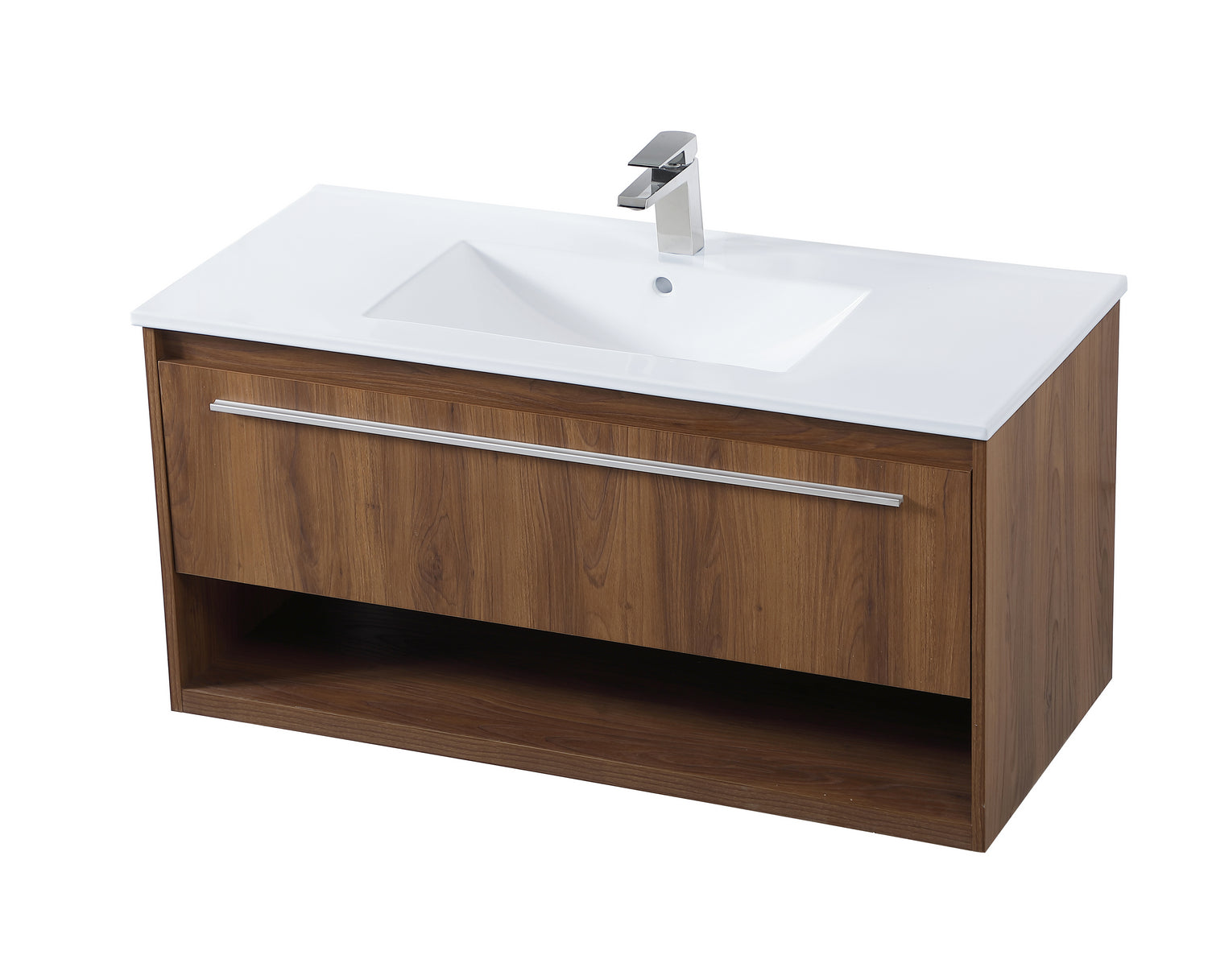 Elegant Lighting - VF43040WB - Single Bathroom Floating Vanity - Kasper - Walnut Brown