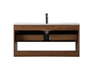 Elegant Lighting - VF43040WB - Single Bathroom Floating Vanity - Kasper - Walnut Brown