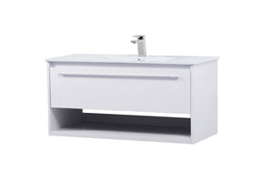 Elegant Lighting - VF43040WH - Single Bathroom Floating Vanity - Kasper - White