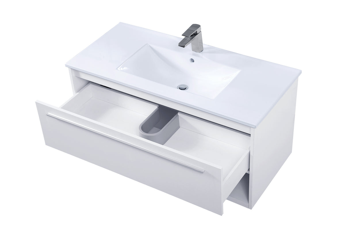 Elegant Lighting - VF43040WH - Single Bathroom Floating Vanity - Kasper - White