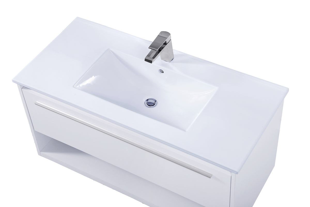 Elegant Lighting - VF43040WH - Single Bathroom Floating Vanity - Kasper - White