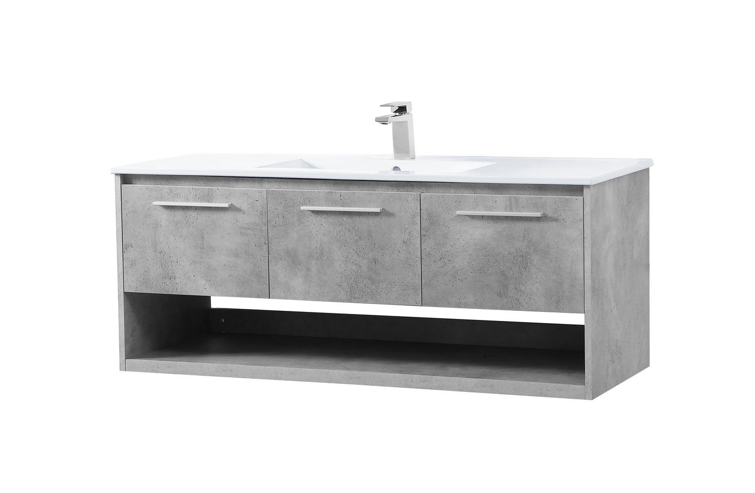 Elegant Lighting - VF43048CG - Single Bathroom Floating Vanity - Kasper - Concrete Grey