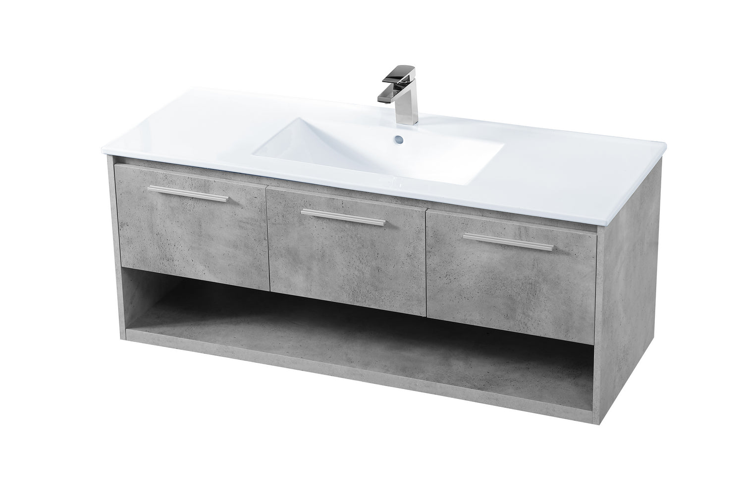 Elegant Lighting - VF43048CG - Single Bathroom Floating Vanity - Kasper - Concrete Grey