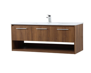 Elegant Lighting - VF43048WB - Single Bathroom Floating Vanity - Kasper - Walnut Brown